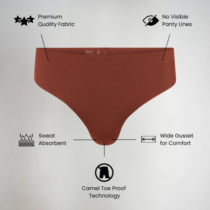 Vera™ Olora Invisible Camel Toe Thong High Rise