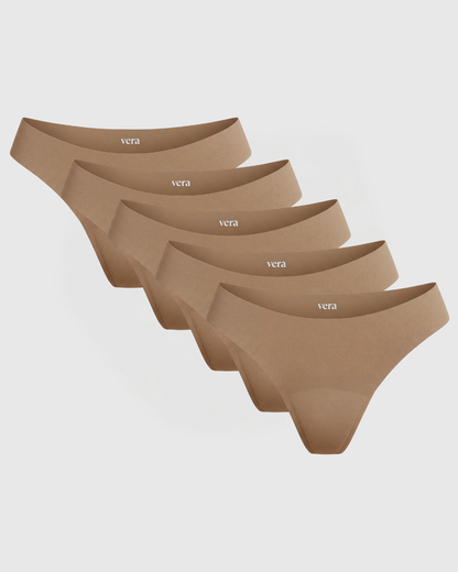 Vera’s Seamless Leakproof Thongs (5-Pack)