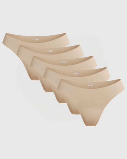 Vera’s Seamless Leakproof Thongs (5-Pack)