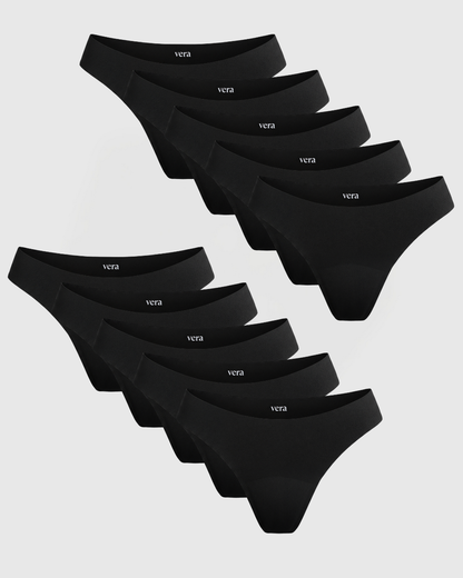 Vera’s Seamless Leakproof Thongs (10-Pack)