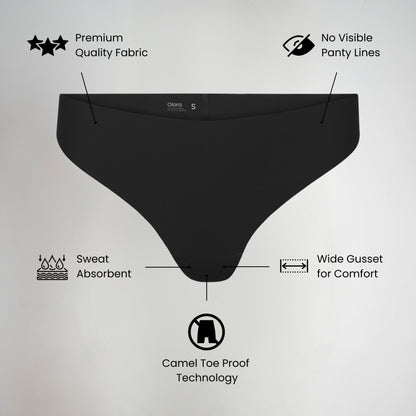 Vera™ Olora Invisible Camel Toe Thong Mid Rise