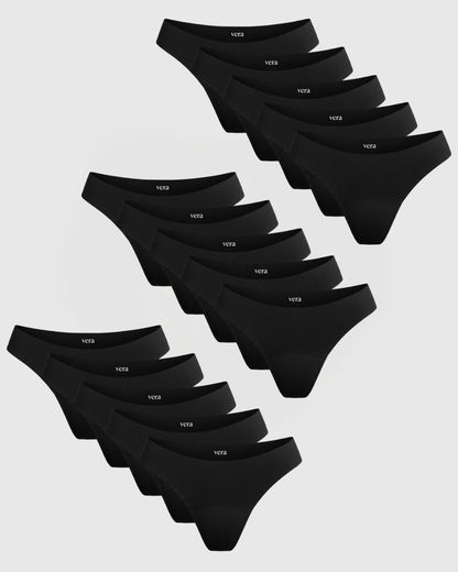 Vera’s Seamless Leakproof Thongs (15-Pack)