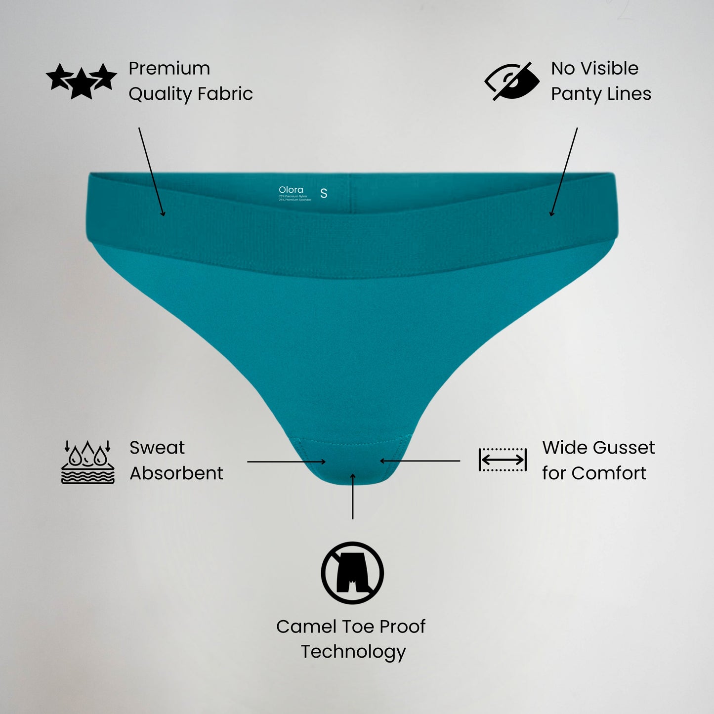 Vera™ Olora Invisible Camel Toe Thong Low Rise