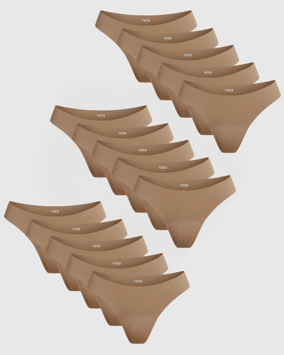 Vera’s Seamless Leakproof Thongs (15-Pack)
