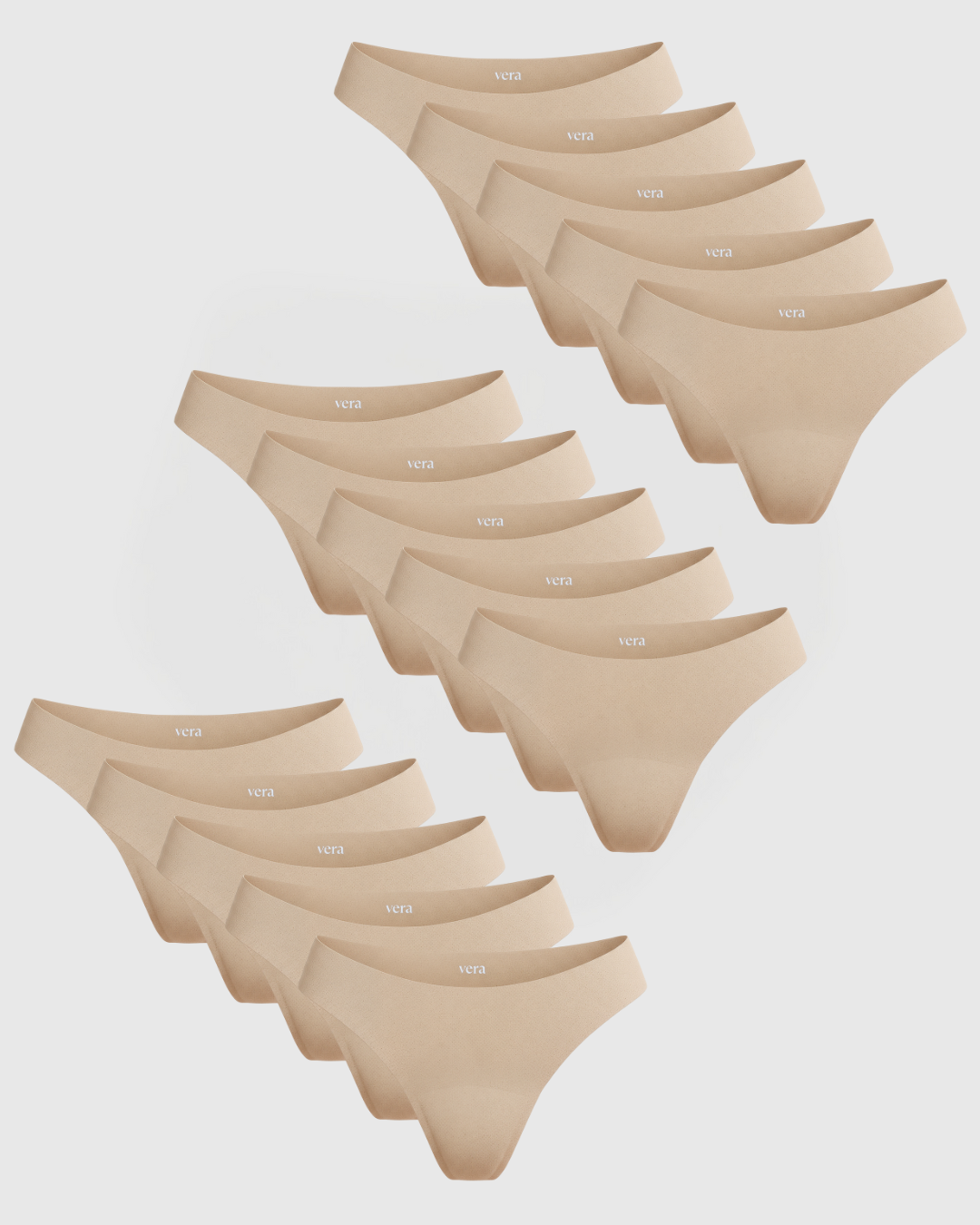 Vera’s Seamless Leakproof Thongs (15-Pack)