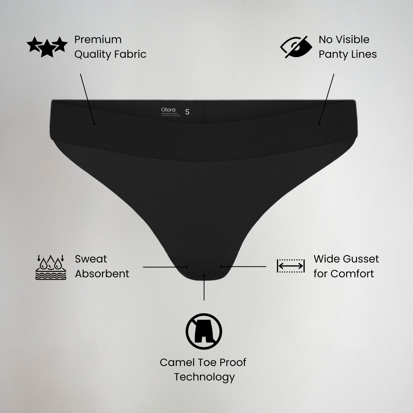 Vera™ Olora Invisible Camel Toe Thong Low Rise