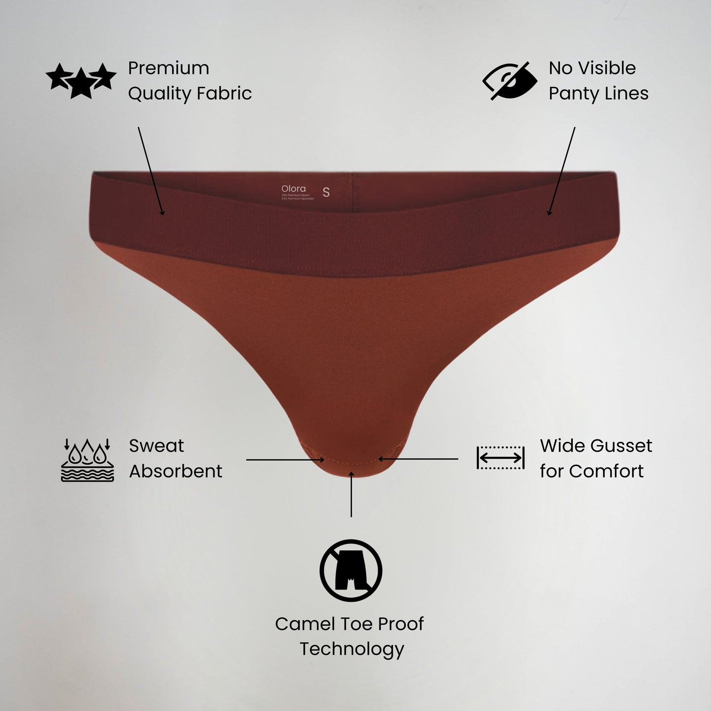 Vera™ Olora Invisible Camel Toe Thong Low Rise