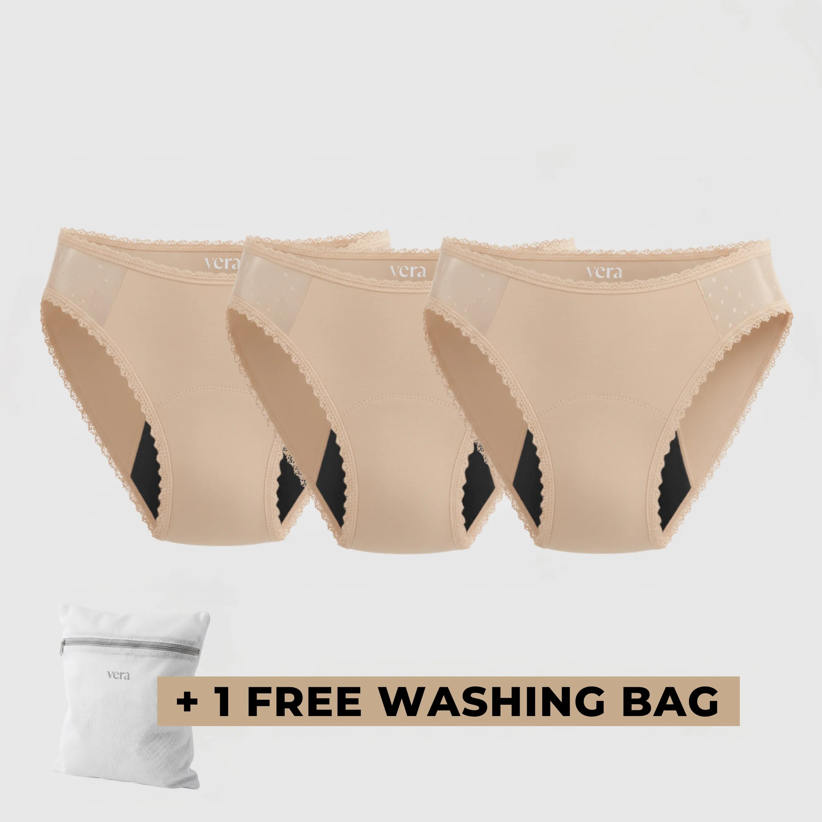 Vera's Elegant Leakproof Briefs (3-Pack)
