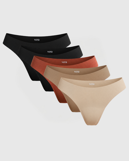 Vera’s Seamless Leakproof Thongs (5-Pack)